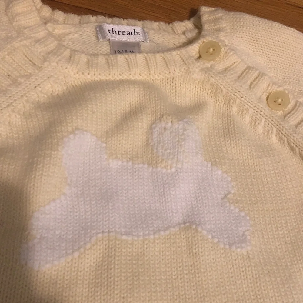 Soft Yellow Baby Knit Sweater Set by threads 12/18 months